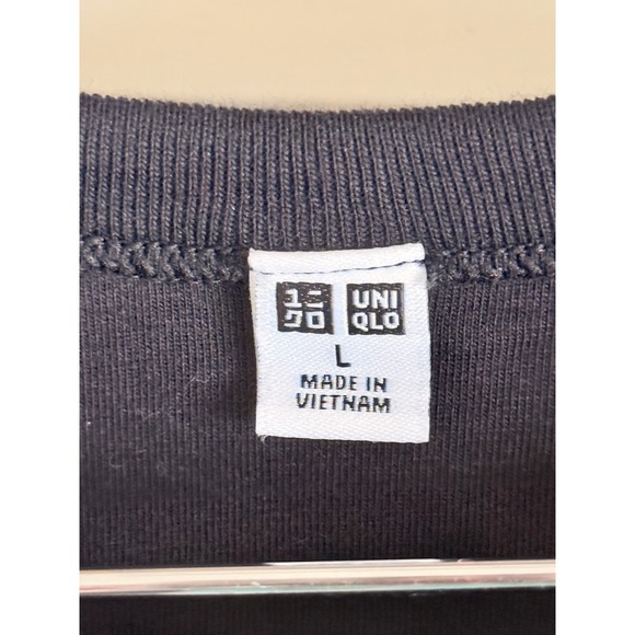 UNIQLO Black Ribbed Tank Bra Top Cropped Sleeveless Women Size L NWT - Picture 3 of 3